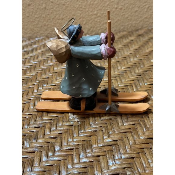 1997 Williraye Studio Angel On Skis Winter Angel Girl - Picture 2 of 7